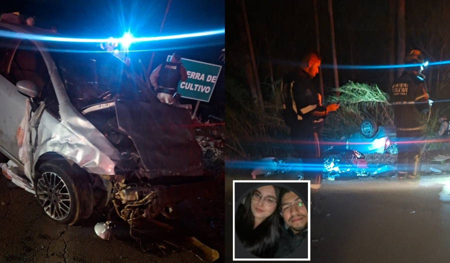 Casal morre em acidente com dois carros no trevo da MGC-267